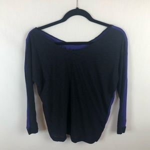 Purple & Black Long Sleeve Top